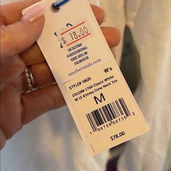 Southern Tide Classic White Crew Neck Tee - Picture 2 of 4
